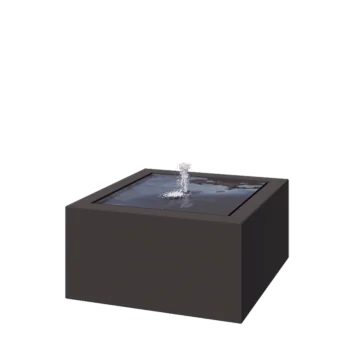 Fântână din aluminiu - Lyra - 80 x 80 x 40 cm - Altă culoare RAL - Cu iluminare LED