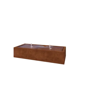 Fântână din oțel corten - Lyra - 200 x 80 x 40 cm - Fără iluminare LED